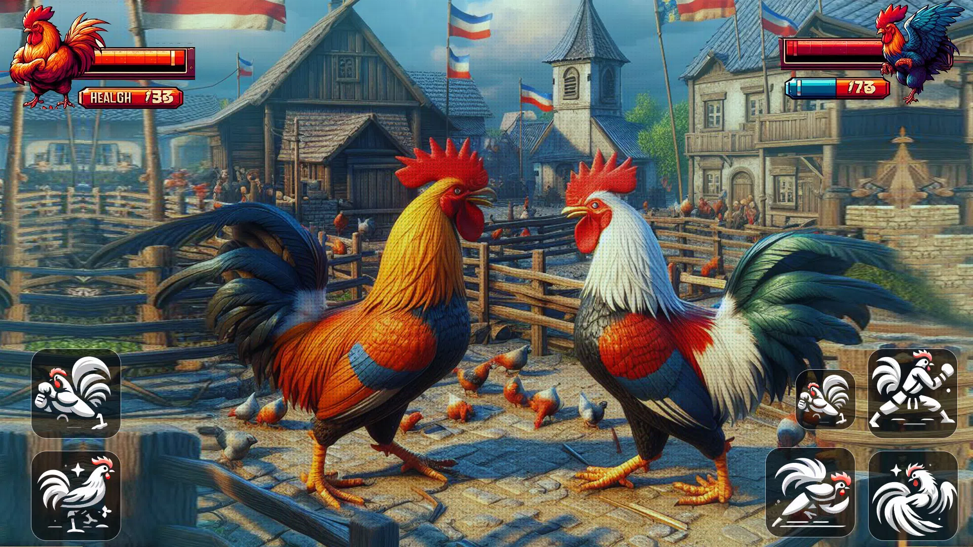 Street Rooster Fight Kung Fu Screenshot 0