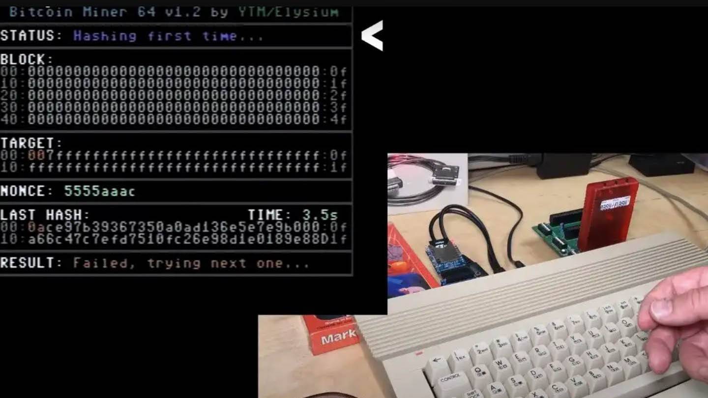 Retro Computers Mining Bitcoin