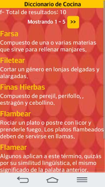 DiccionariodeCocina Screenshot 0