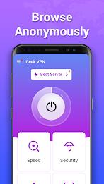 Geek VPN: Fast & Stable Proxy स्क्रीनशॉट 1