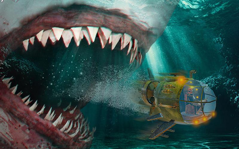 Megalodon shark fish eater 스크린샷 0