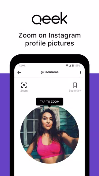 Schermata Qeek - Profile Picture Downloader for Instagram 0