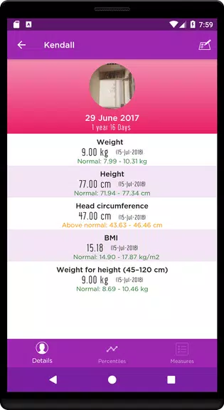 Child Growth Tracking Capture d'écran 3