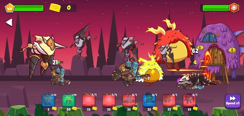 Heroes vs Monsters: Tower War ဖန်သားပြင်ဓာတ်ပုံ 1