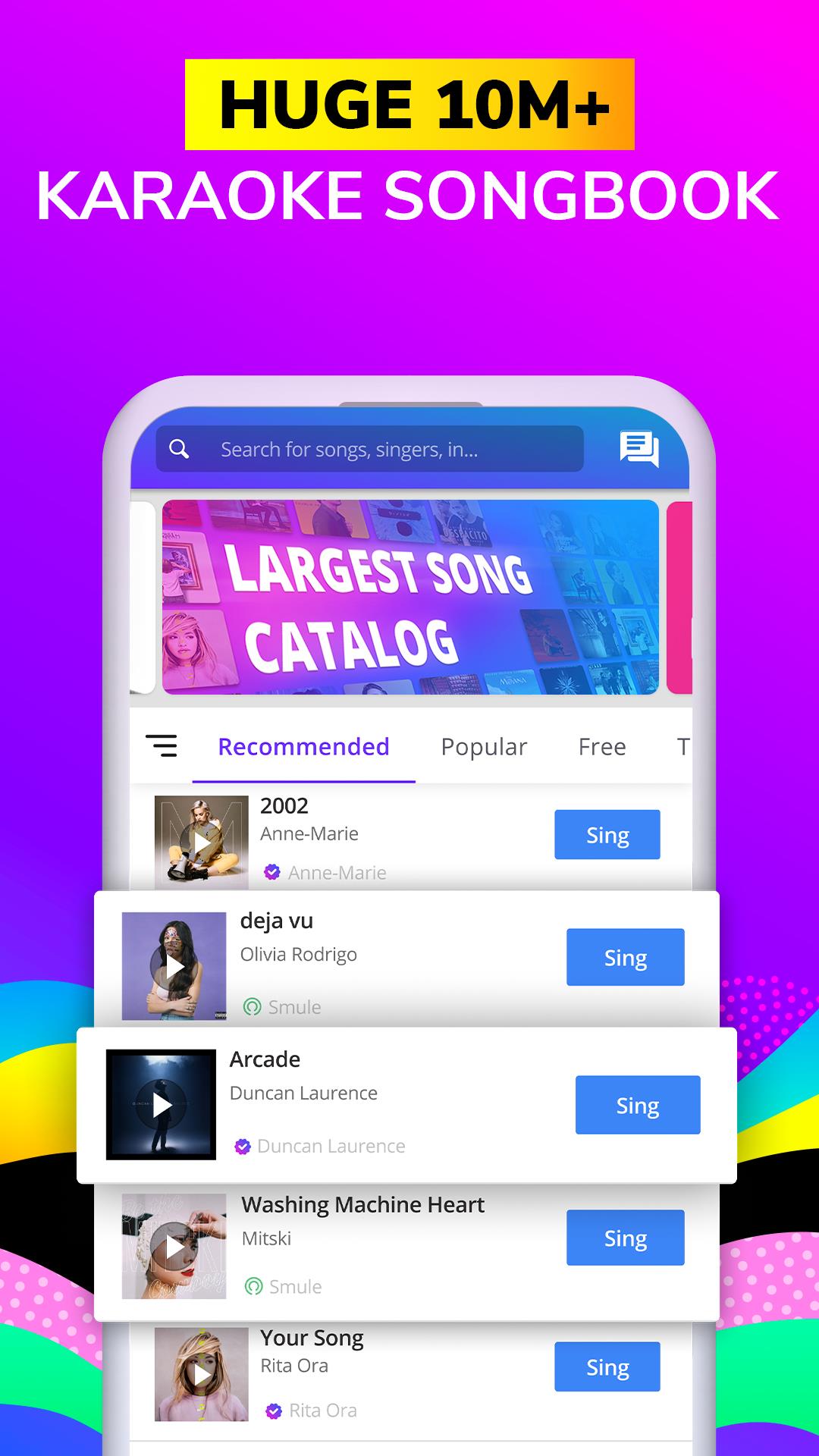 Smule: Karaoke Songs & Videos ဖန်သားပြင်ဓာတ်ပုံ 2