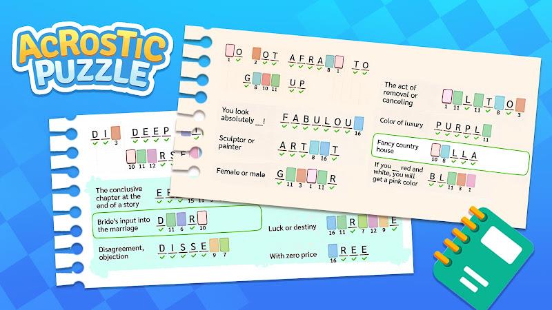 Acrostic Puzzle: Logic Fill in ภาพหน้าจอ 2