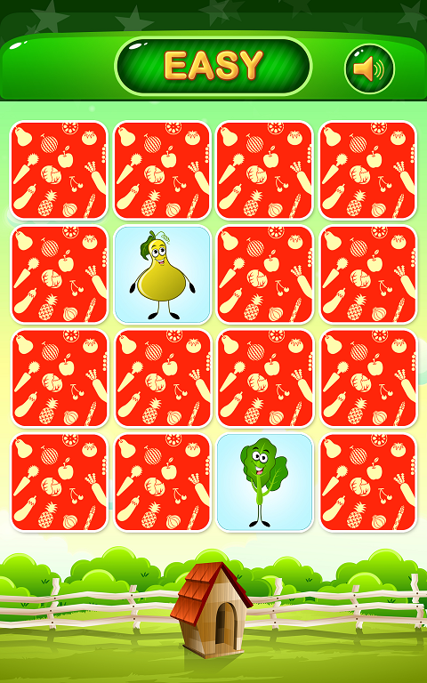 Vegetable Memory Match Game Скриншот 0