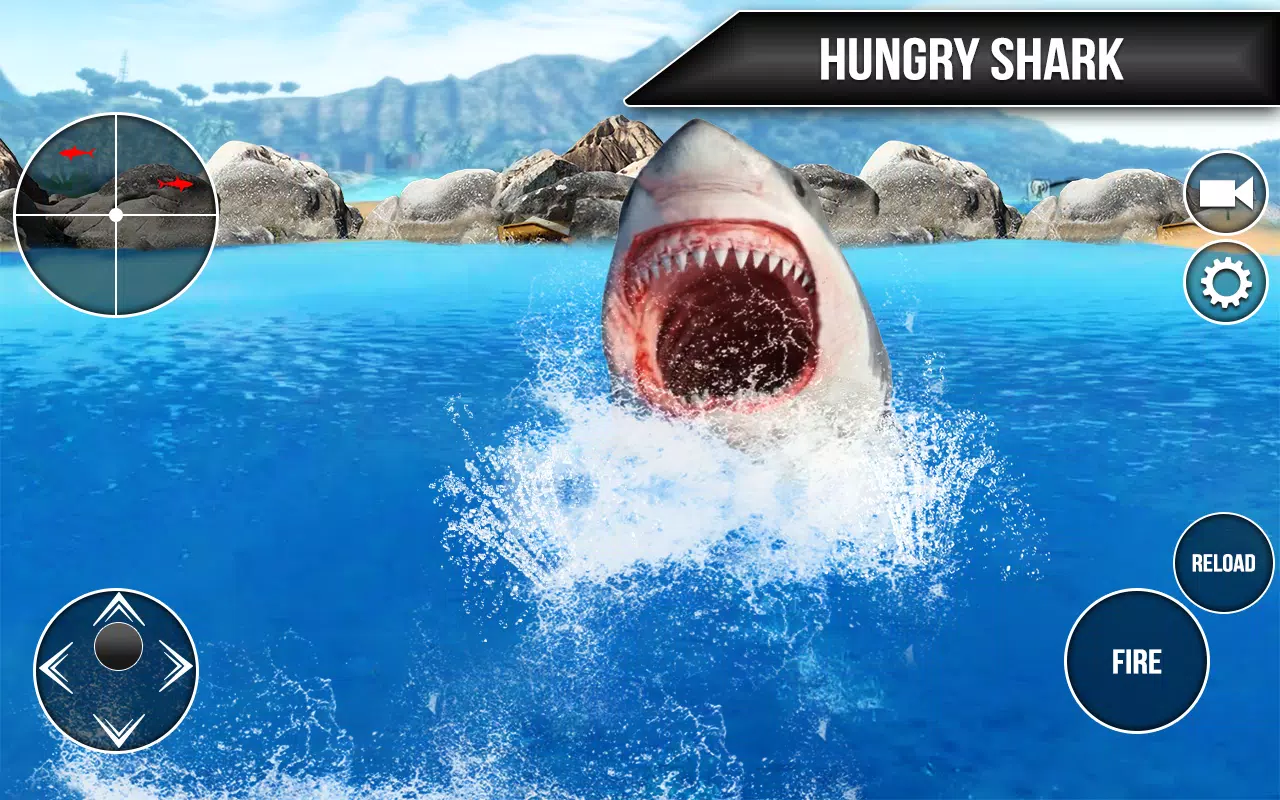 Wild Shark Fish Hunting game Captura de tela 0