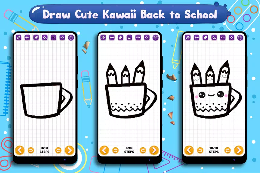 Learn to Draw School Supplies Captura de tela 3