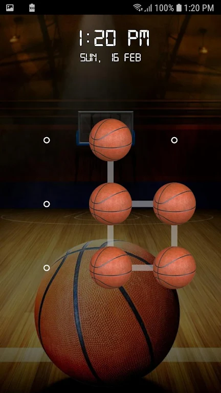 Basketball Screen Lock Pattern Screenshot 3