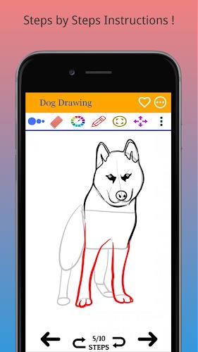 How to Draw Dog Step by Step Ảnh chụp màn hình 1