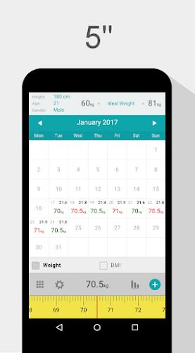 Weight Calendar スクリーンショット 0