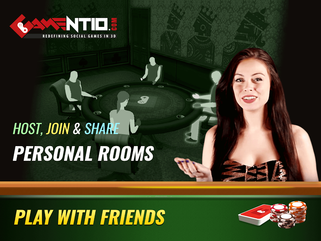 Gamentio 3D: Poker Teenpatti R Schermafbeelding 2