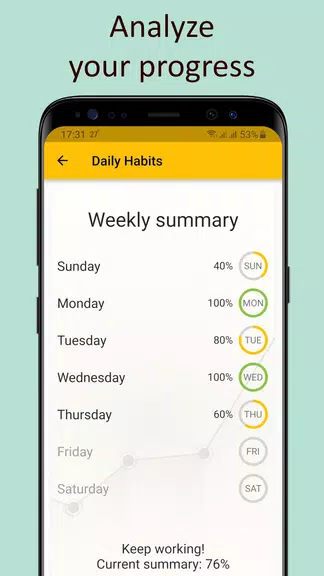 Daily activities tracker Zrzut ekranu 2