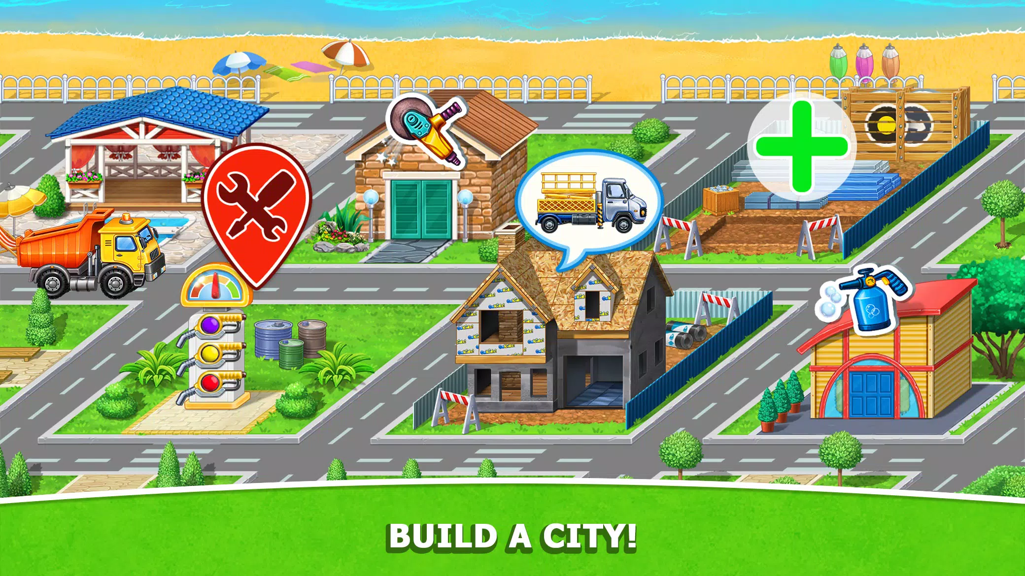 Kids Truck: City Builder Games Tangkapan skrin 0