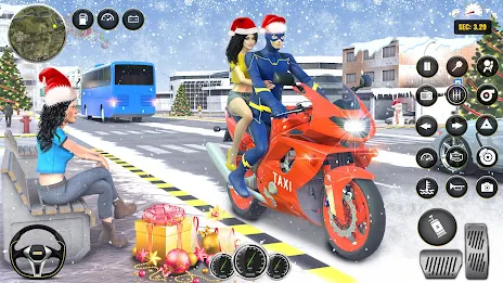 Superhero Bike Taxi Bike Games Schermafbeelding 3