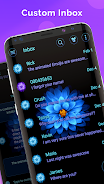 Blue Blossoms SMS Theme 스크린샷 0