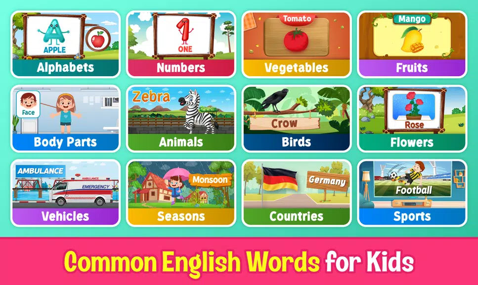 Kids English Learning Games Скриншот 0