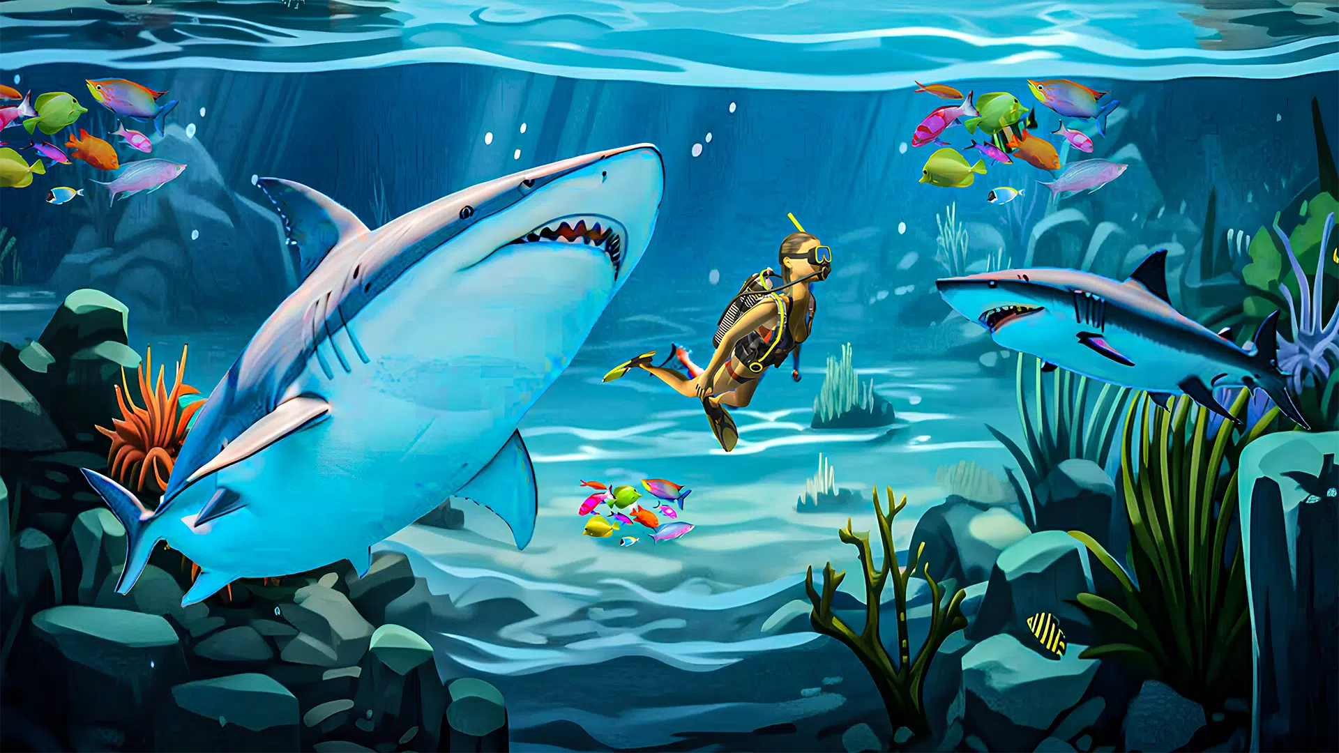 Shark Attack Games Offline Capture d'écran 0