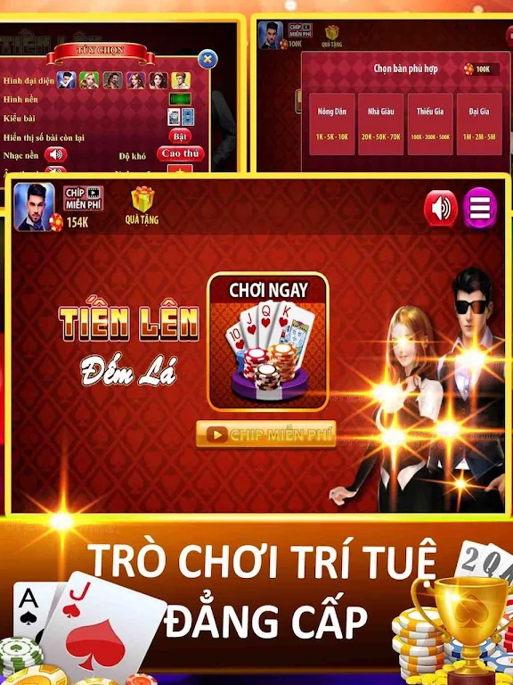 Tiến lên đếm lá - Thirteen - tien len offline ภาพหน้าจอ 0