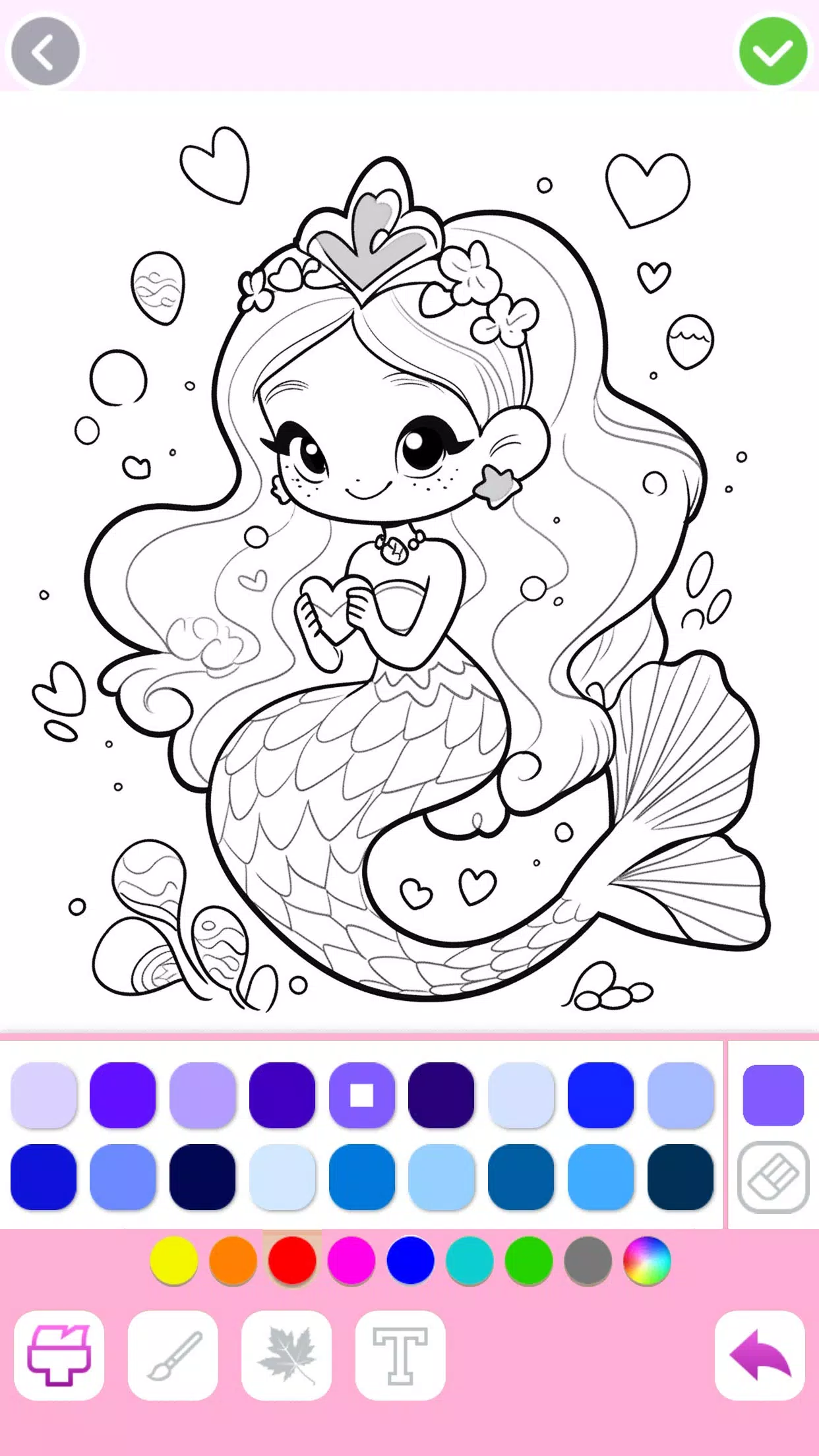 Mermaid Coloring:Mermaid games スクリーンショット 0