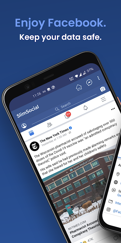 SlimSocial for Facebook স্ক্রিনশট 1