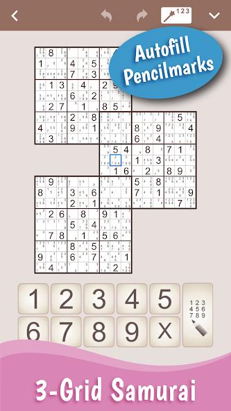 MultiSudoku: Samurai Sudoku Mod Schermafbeelding 2