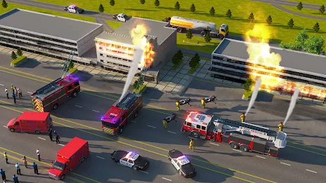 911 Rescue Fire Truck 3d Games 스크린샷 1