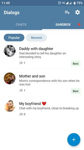 Fake Chat Messenger — TeleFake Скриншот 2