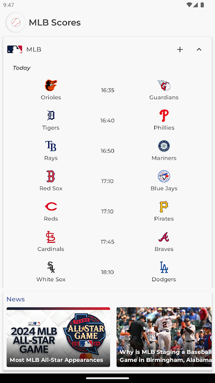 MLB Scores Captura de pantalla 0