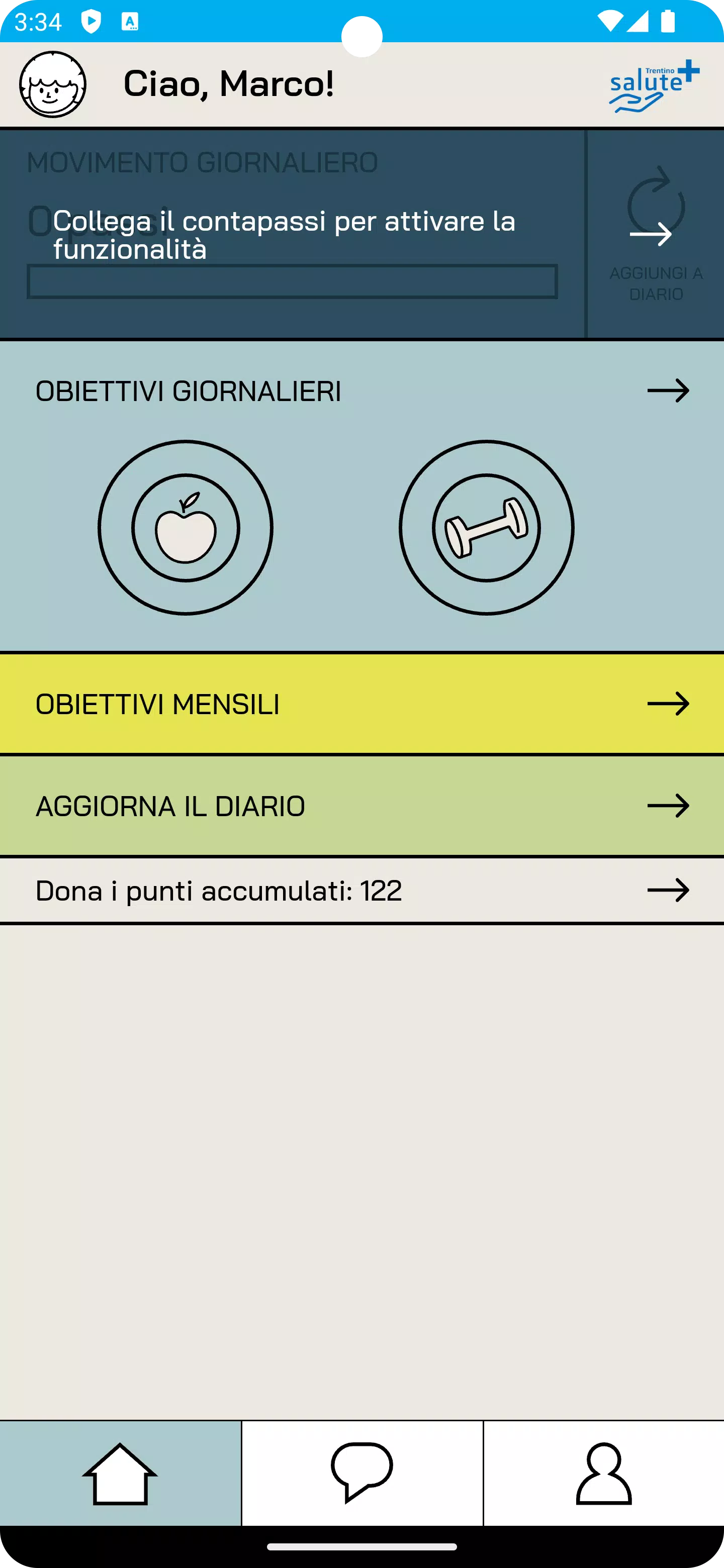 Schermata Salute+ 0