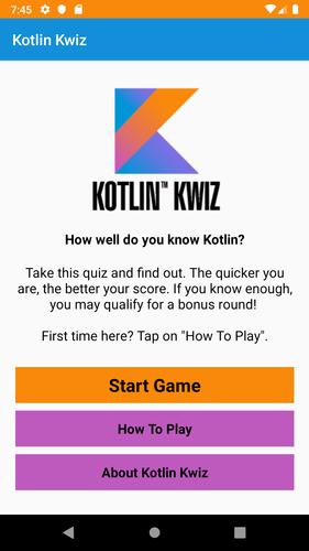 Kotlin Kwiz Captura de pantalla 0