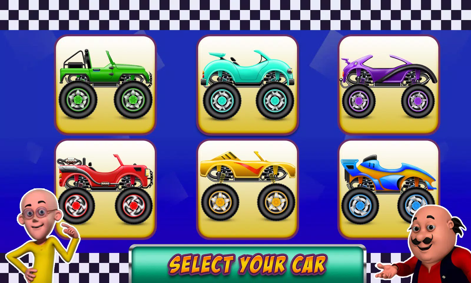 Motu Patlu Car Game 2 Captura de tela 1
