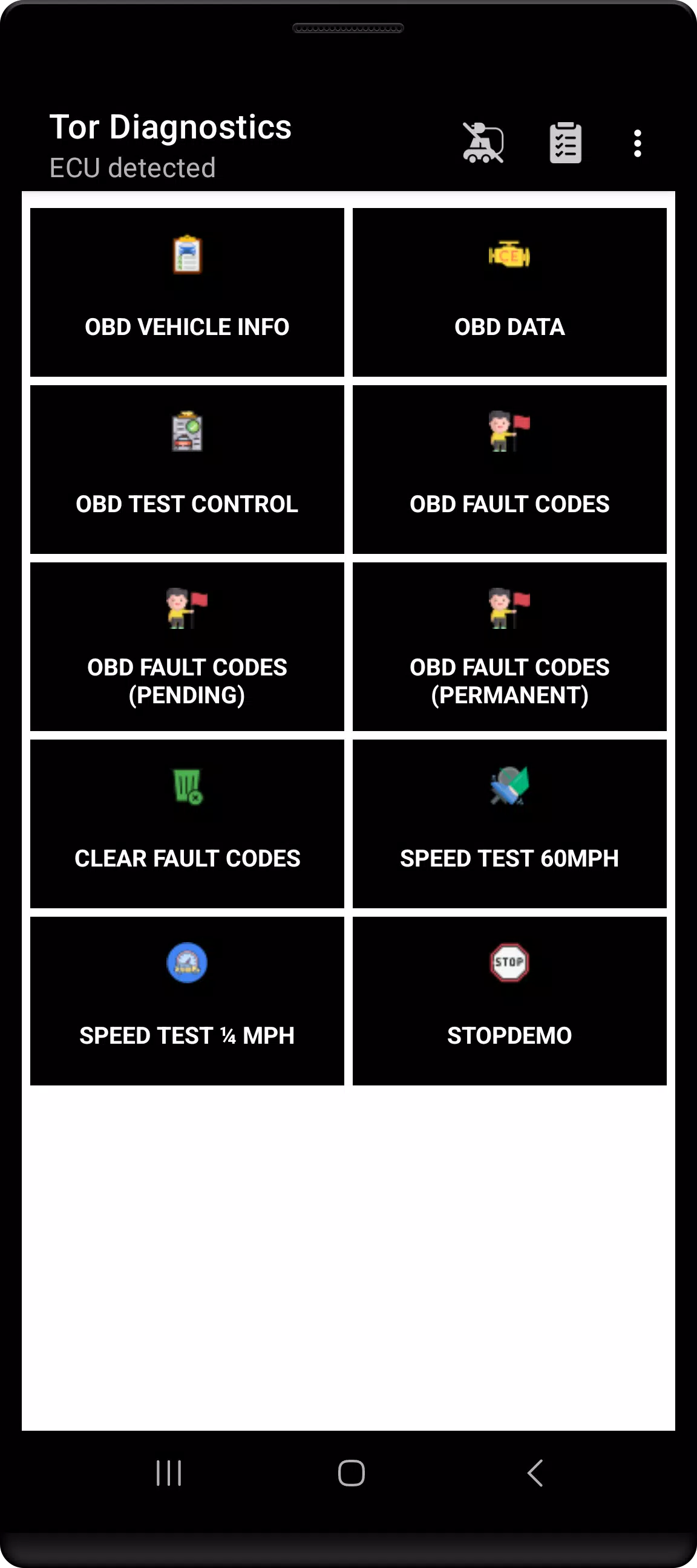 Tor OBD2 Diagnostics Schermafbeelding 1