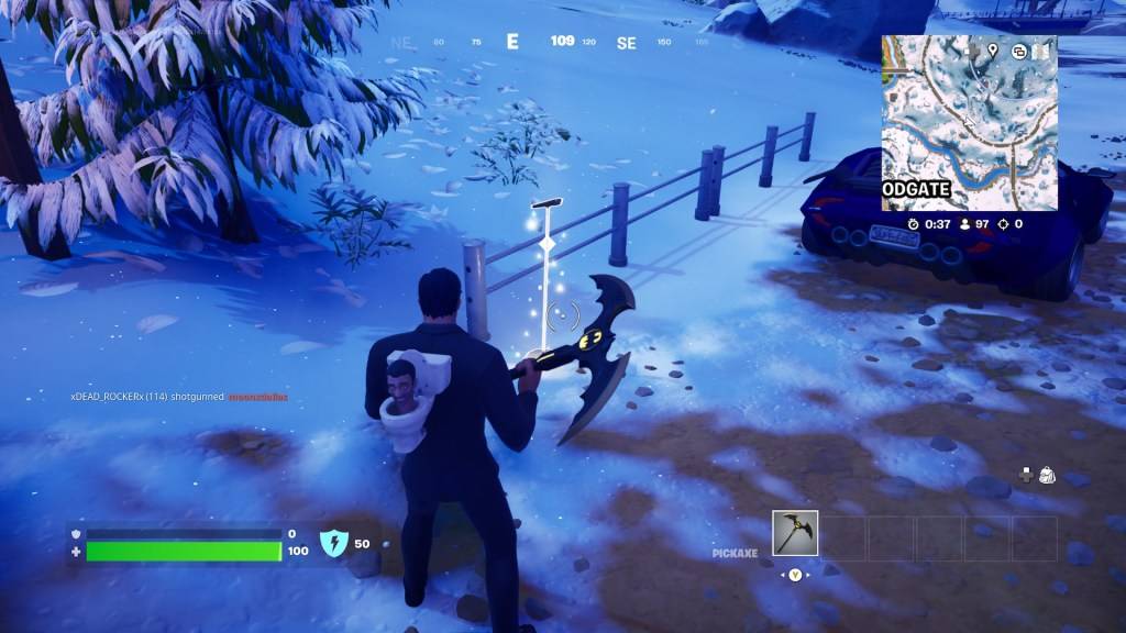 The microphone stand, another clue in the Fortnite Winterfest 2024 trail