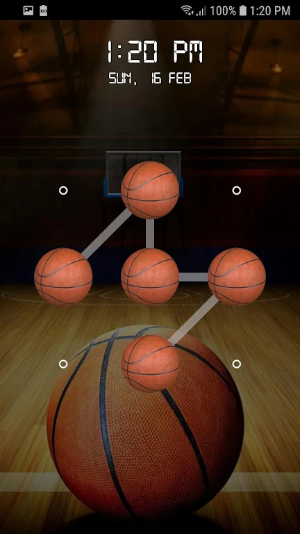 Basketball Screen Lock Pattern स्क्रीनशॉट 0