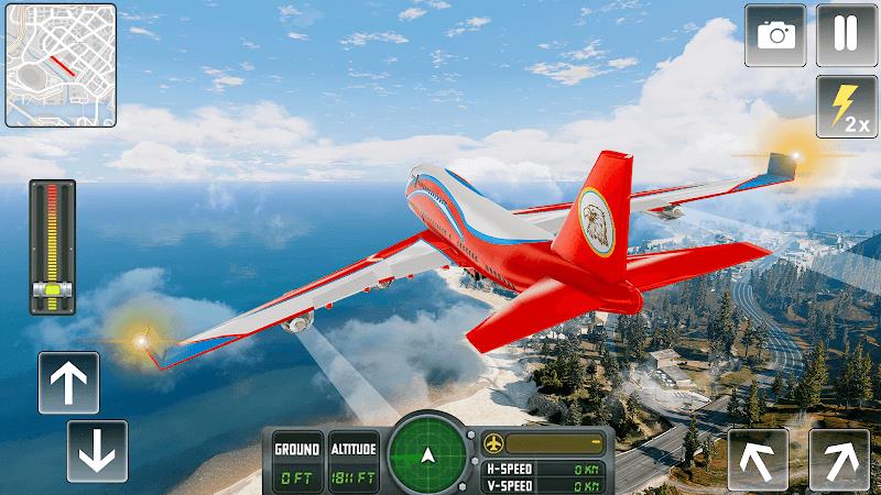 Flying Airplane Pilot Games Скриншот 1