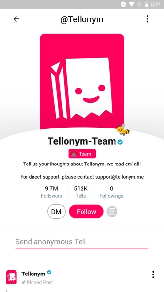 Tellonym: Perguntas anônimas Captura de tela 0