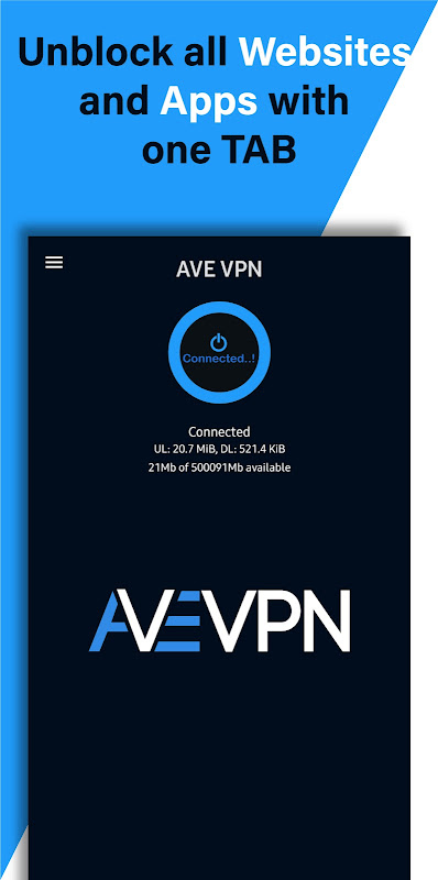 AVE VPN:Low Ping Vpn Zrzut ekranu 1