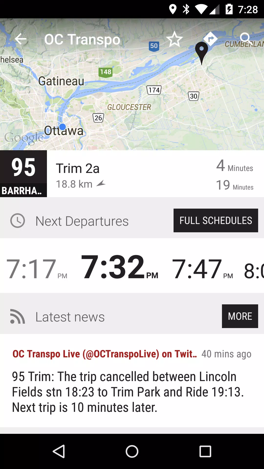 Ottawa OC Transpo Bus - MonTr… 스크린샷 1
