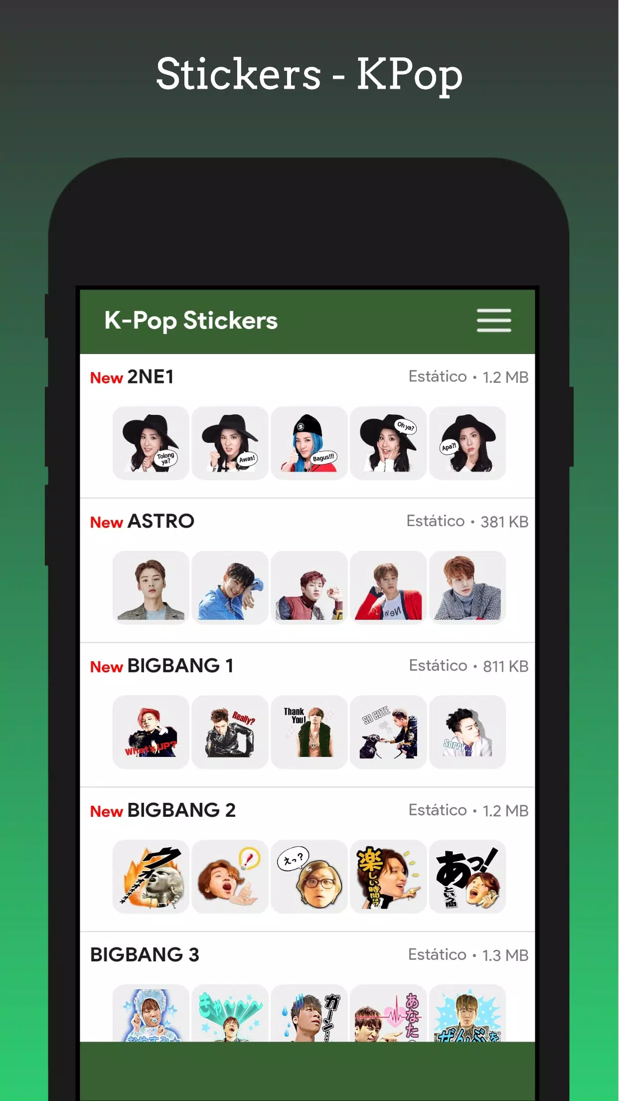 Stickers - KPop Korean BT24 Schermafbeelding 0