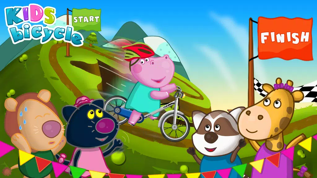 Schermata Hippo Bicycle: Kids Racing 0