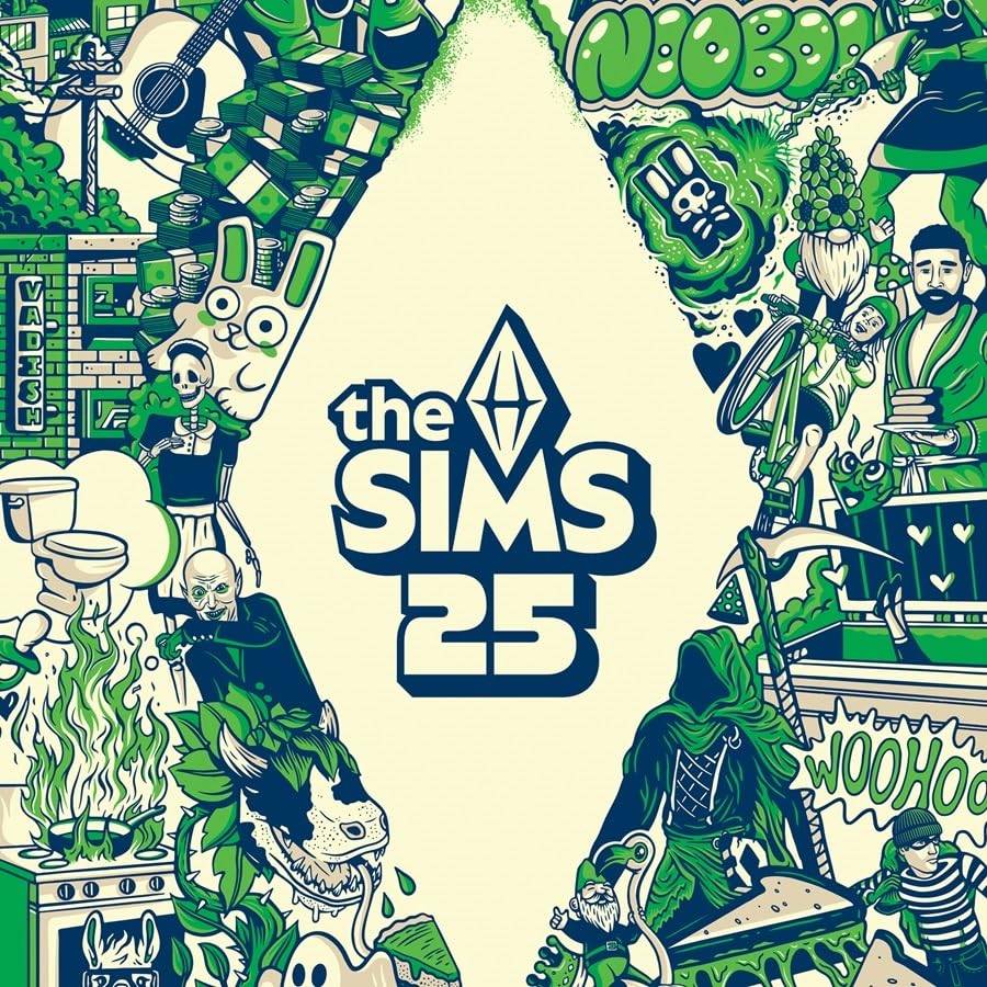 Die Sims 25. Soundtrack / Variante - mit neongrünem Spritzer klären