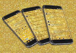 SMS Messages GlitterGold Glass स्क्रीनशॉट 0