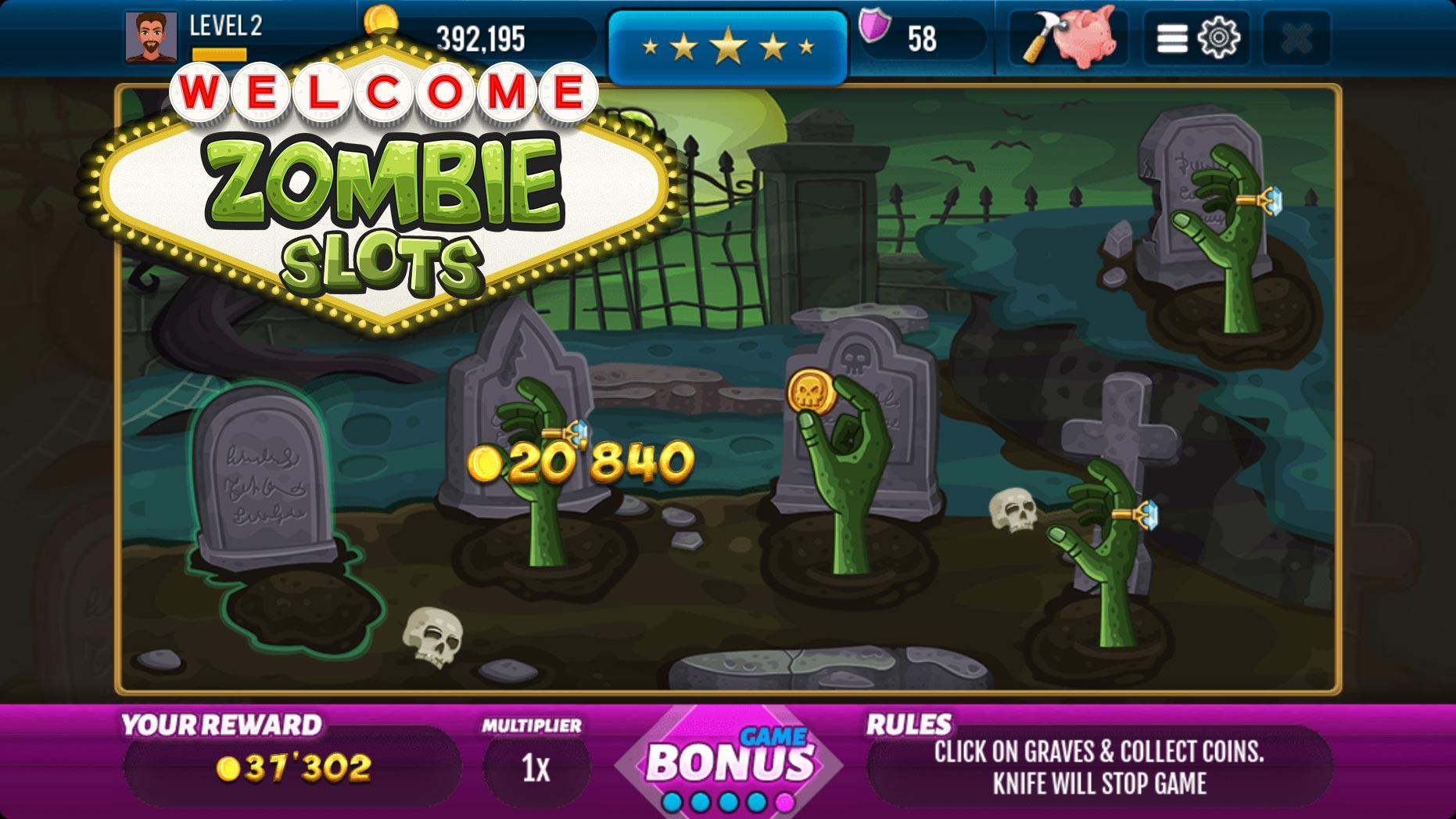 Zombie Casino Slot Machine Captura de tela 2