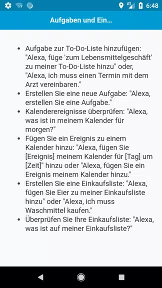 Befehle für Echo Dot Schermafbeelding 2