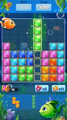 Puzzle Block Ocean Fish स्क्रीनशॉट 2