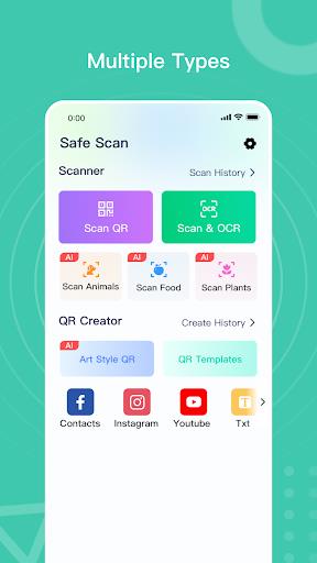 Safe QR OCR AI Scanner Creator Captura de pantalla 1