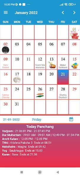 English Calendar स्क्रीनशॉट 3