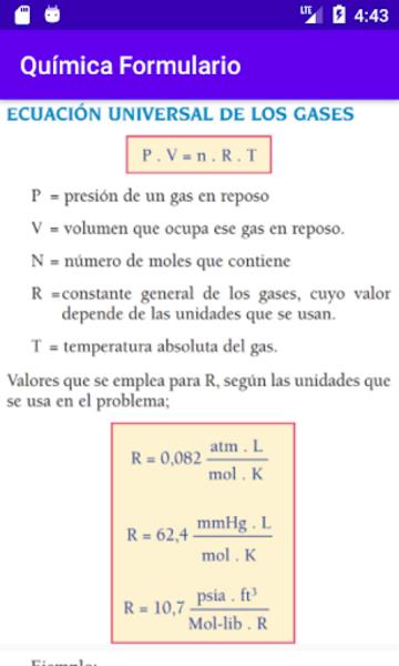 Química Formulario Zrzut ekranu 3